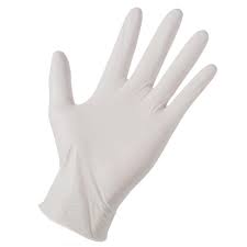 White rubber gloves 100pcs
