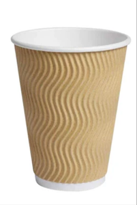 Double Diamond Ripple cup with Lid 250ml [25 cups]