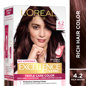 LOREAL PARIS EXCELLENCE CREAM, PLUM BROWN (4.2)