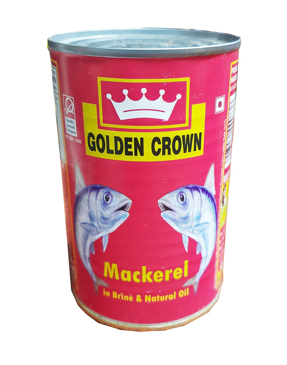 Golden crown mackerel in brine and natural oil 425g