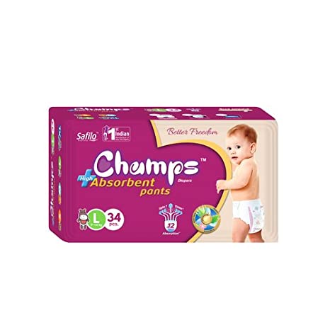 CHAMPS DIAPERS- L(34PCS)