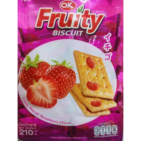 Fruity biscuit strawberry  flavor, 210g