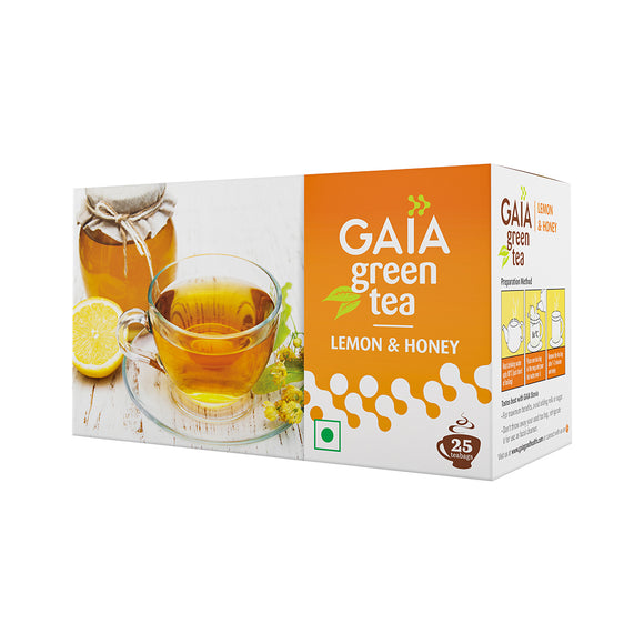 Gaia green tea lemon & honey 50g