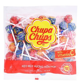 Chupa chups bubble gum filled lollipops 12g*48units