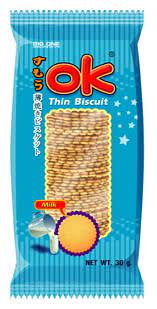 Ok thin biscuit milk flavor 30g